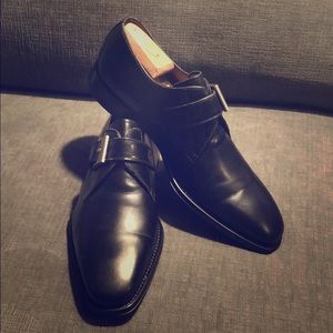 Magnanni Tudanca Buckle Strap Black Leather 8 US